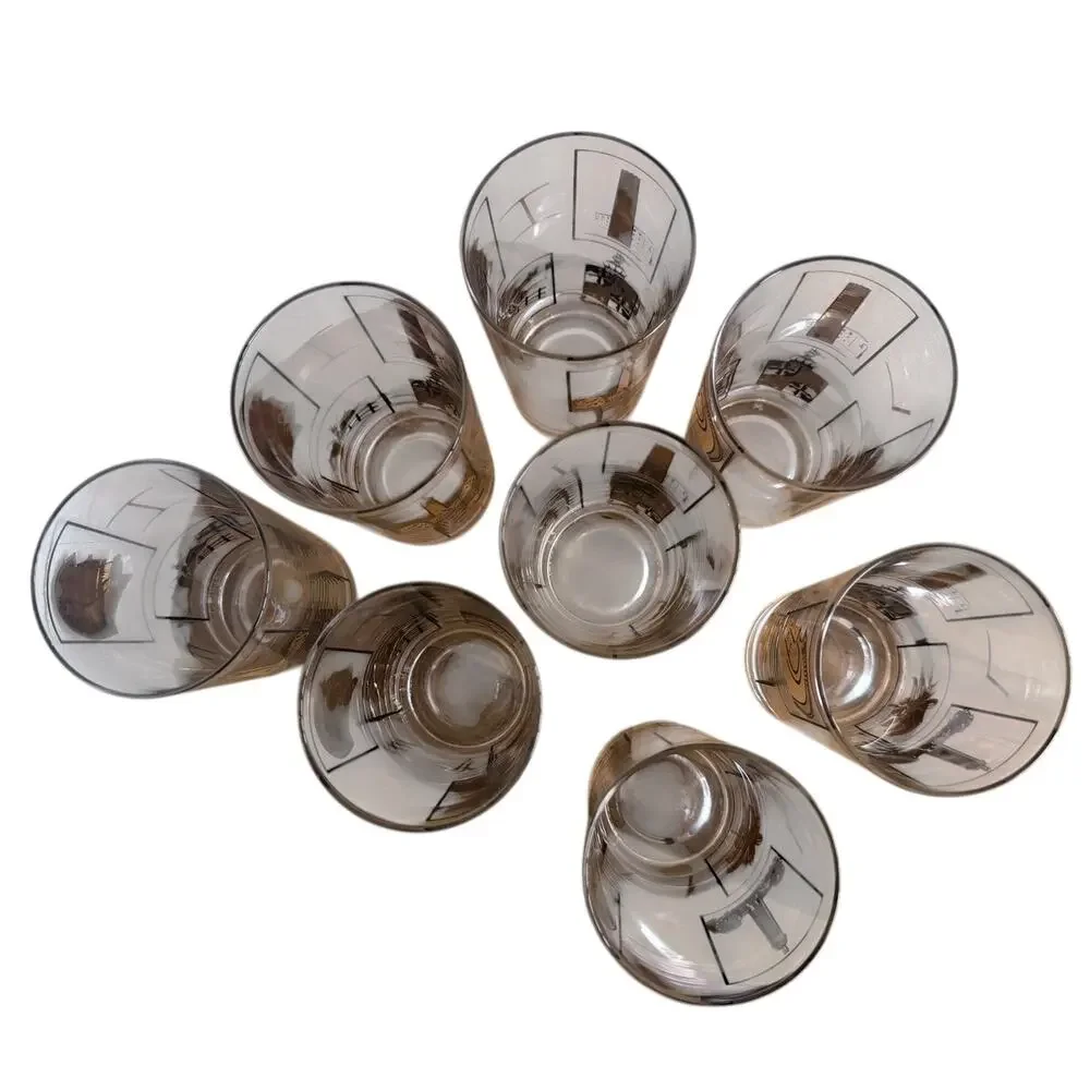 MCM Preakness Maryland High Ball Glasses Set of 8 Atomic Cocktail Retro Mad Men